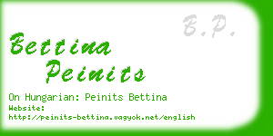 bettina peinits business card